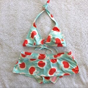 Calvin Klein Retro Cherry Skirted Bikini 